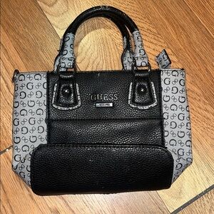 Guess Monochrome Logo Handbag